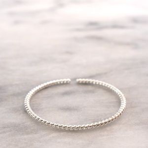 The Twisted Silver Maple & J bracelet